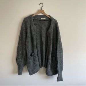 Na Nin Dylan Knitted Alpaca Coat in Ash
